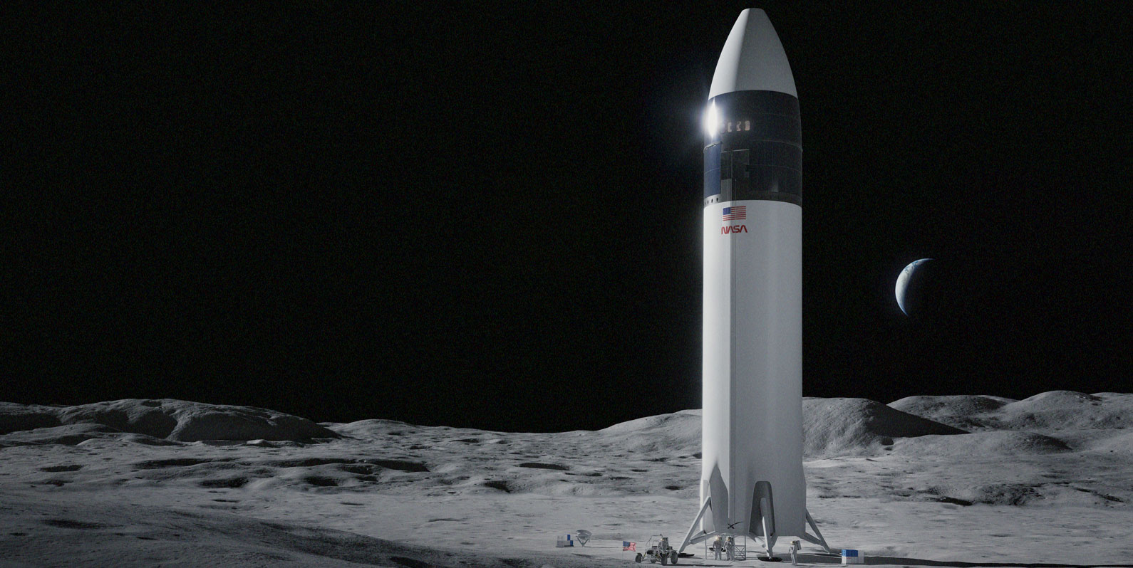 A NASA selecionou a Starship da SpaceX para levar astronautas à Lua
