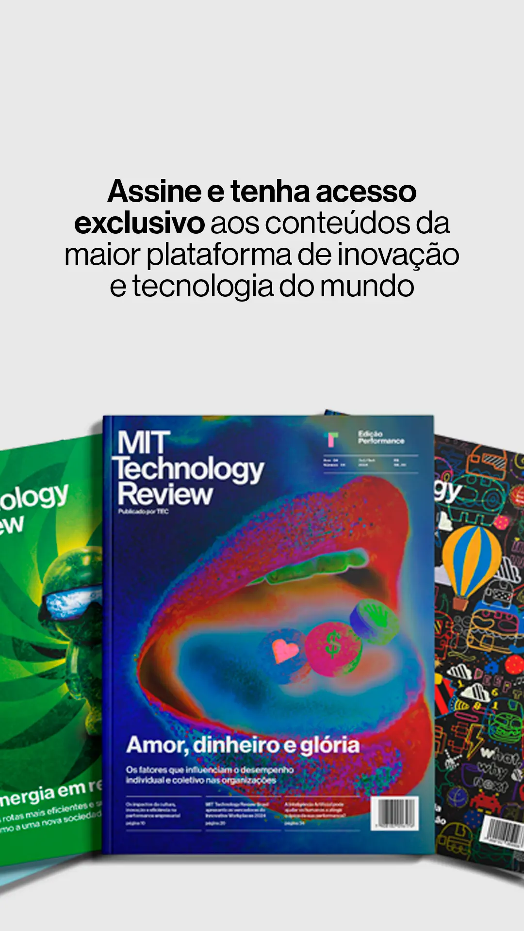 MIT Technology Review Brasil - Banner Assine - Nova Edição Performance