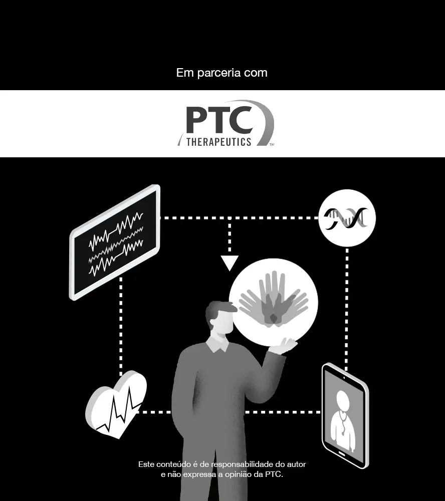 Capa do subtópico Doenças Raras, em parceria com PTC Therapeuthics