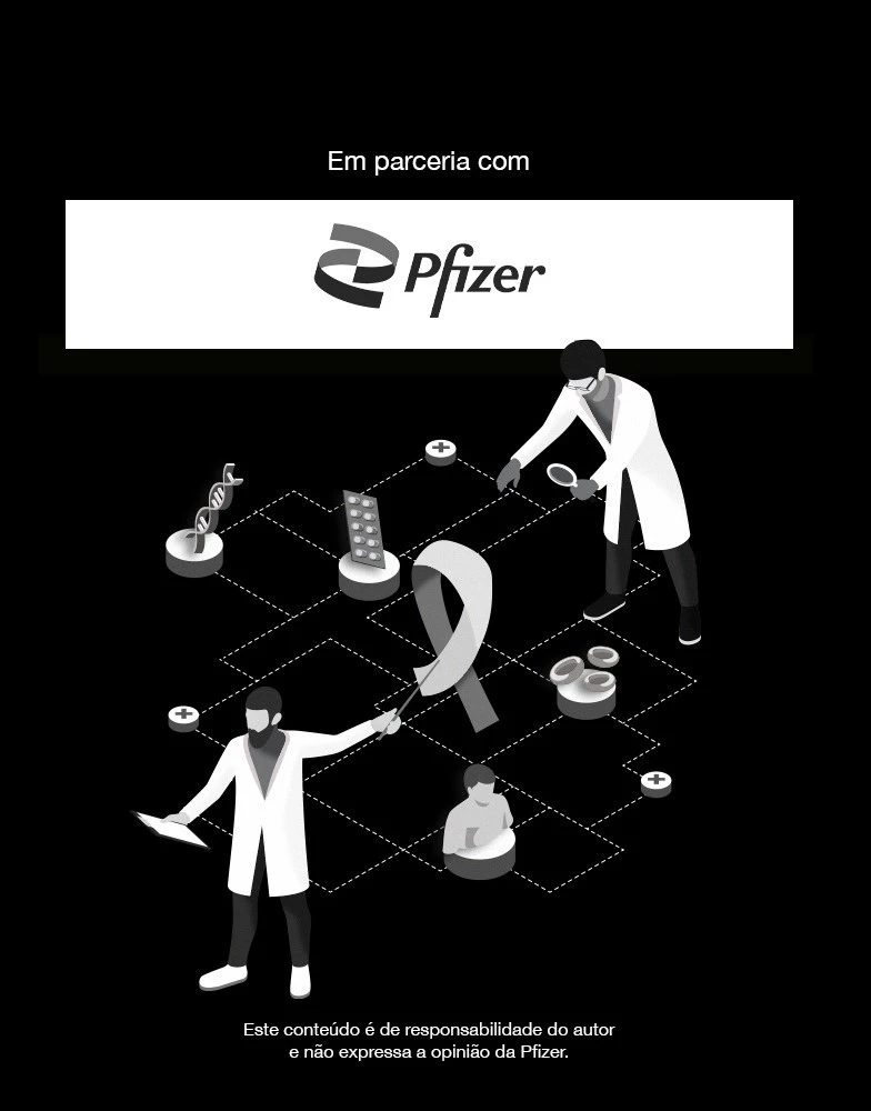 Capa do subtópico Onco Innovation, em parceria com Pfizer