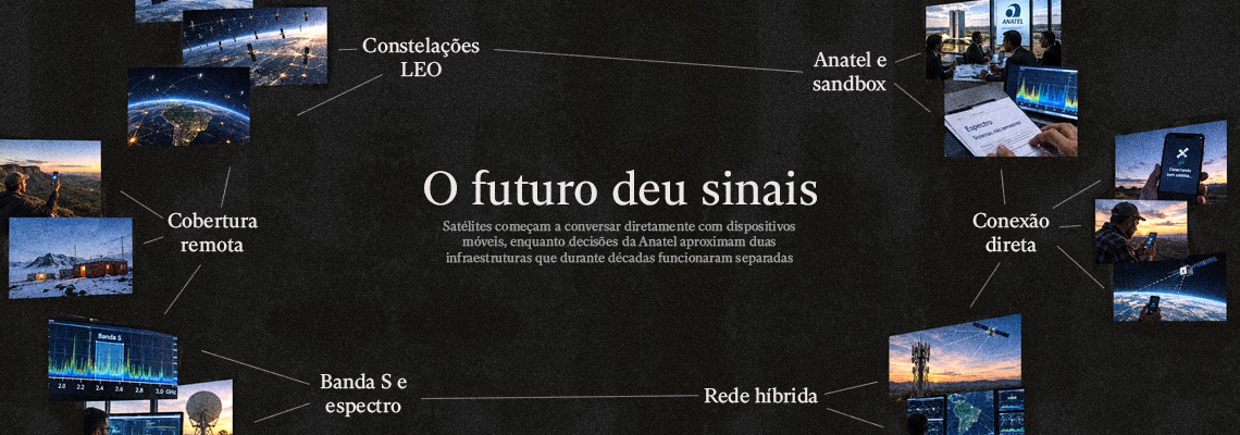 O celular começou a procurar sinal no espaço